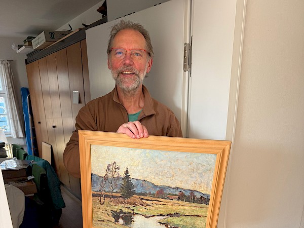 Ankunft der Bilder in der "Alten Schule"